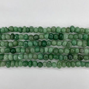 Green Aventurine Middle Hole Tumble Nugget 10-12mm