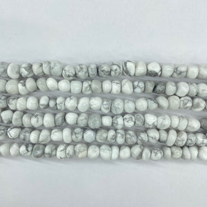 Howlite White Middle Hole Tumble Nugget 10-12mm