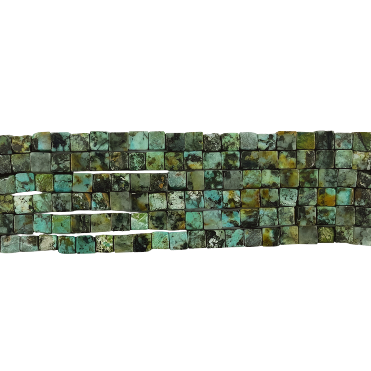 African Turquoise Cube 4X4mm