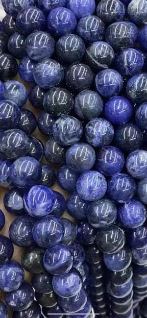 African Sodalite Round Beads 6Mm