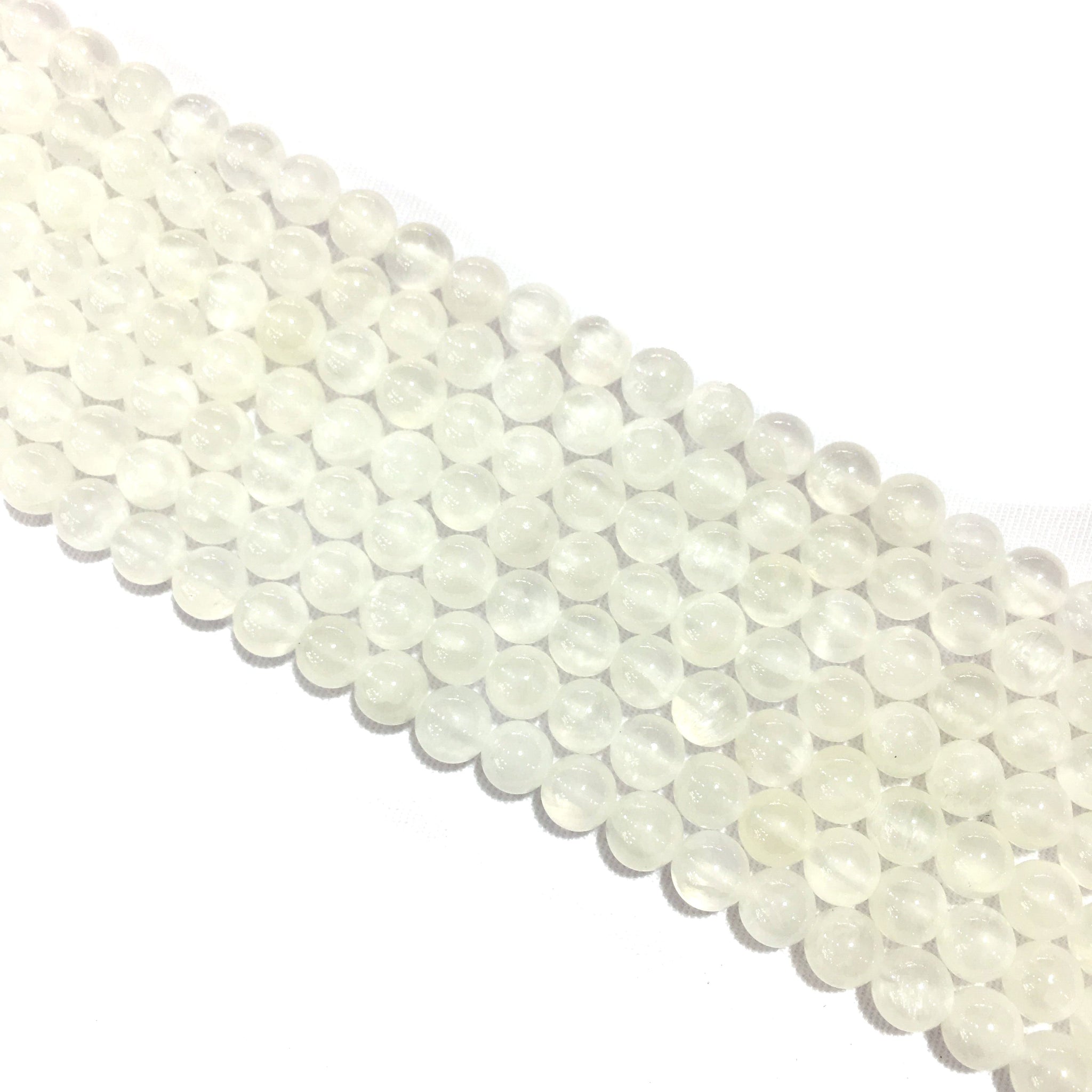 Selenite Round Beads 4mm