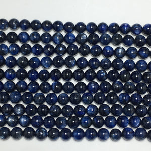 Blue Kyanite Round Beads 8mm