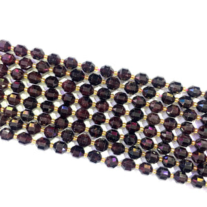 Garnet Lucky Faceted Beads 10mm