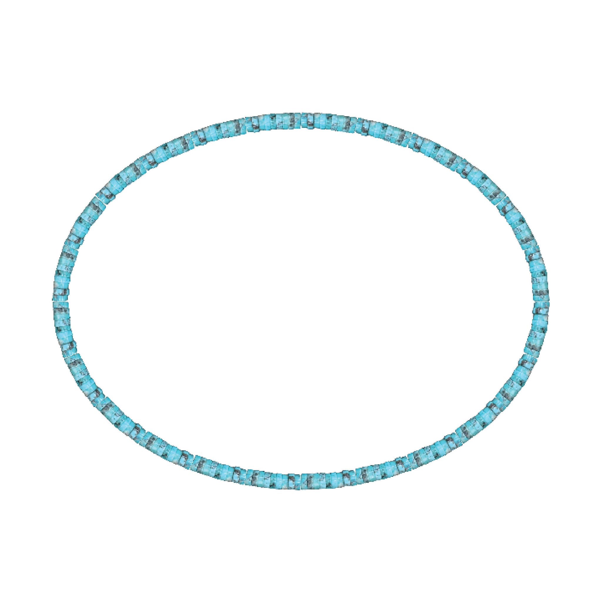 2X4MM Heishi Turquoise Magnesite Stretch Anklet 9in