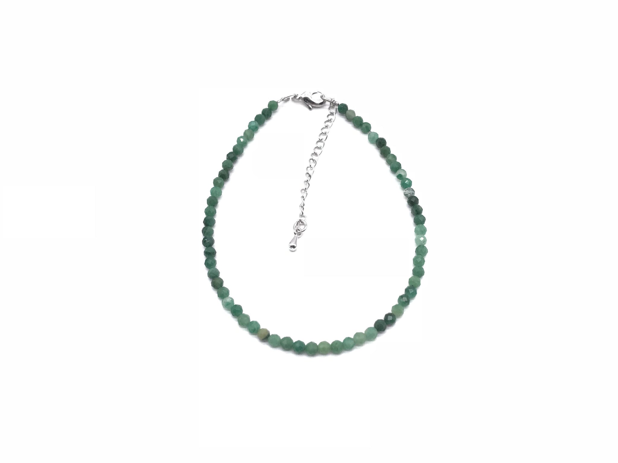 African Jade Super Precision Cut Rounds 3mm Bracelet