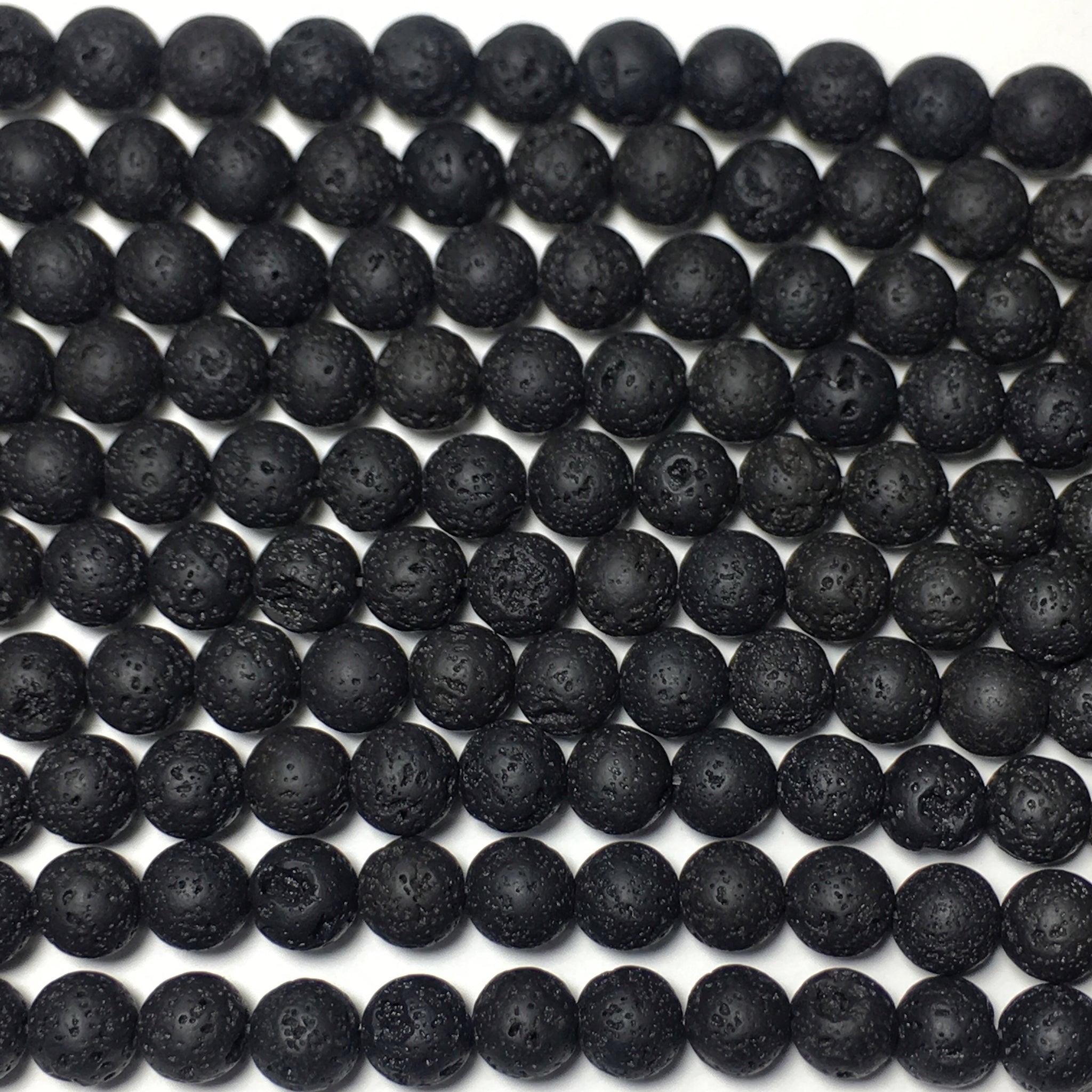 Lava Stone Black Round Beads 18Mm