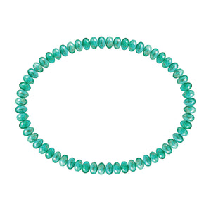 2X4MM Roundelle Turquoise Magnesite Stretch Anklet 9in