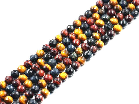 Multi Tiger Eye Faceted Rounds 18Mm