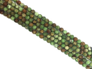 Matte African Green Opal Round Beads 10Mm
