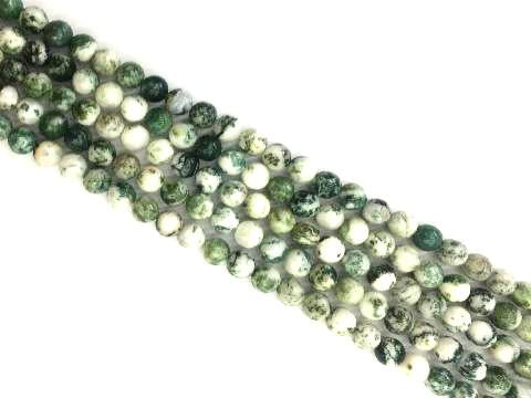 2mm Round Beads Collection Tagged TREE AGATE - American Bead Corp