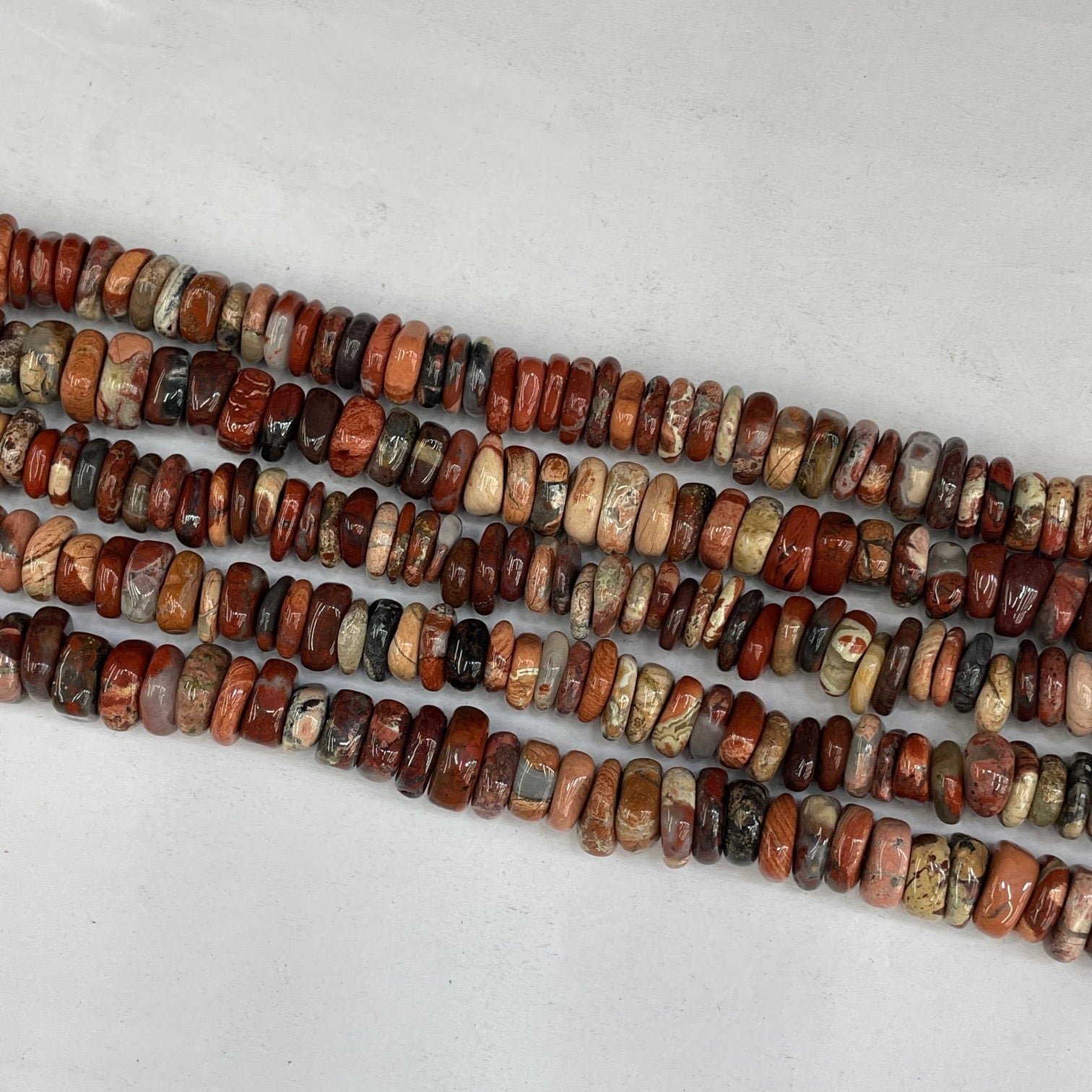 Poppy Jasper Irregular Thin Slice 10-14mm