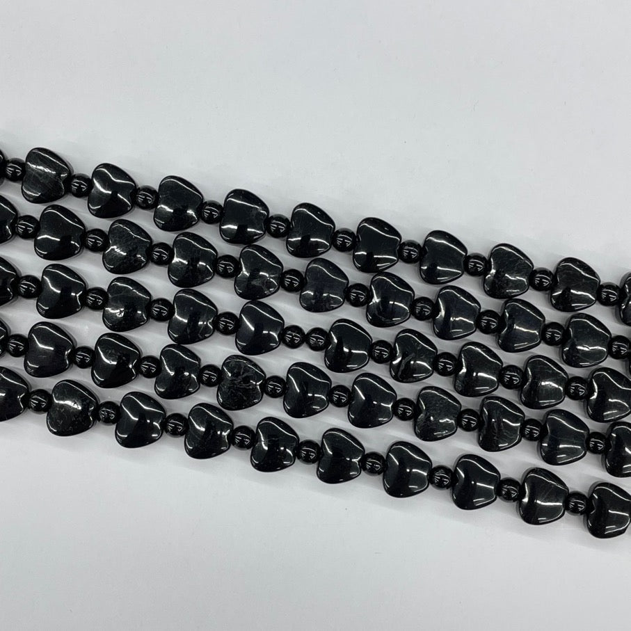 Black Tourmaline Apple Shape 9X10mm