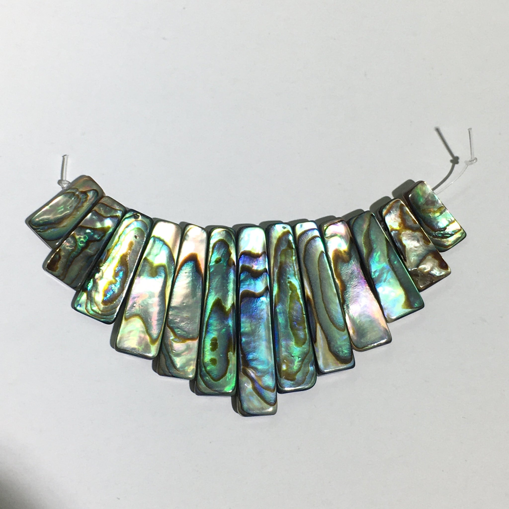 Abalone 13Pcs Graduated Stick Pendant 6X12-6X30mm