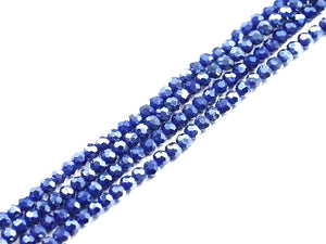 Thunder Polish Glass Crystal Deep Blue Faceted Rounds 4Mm