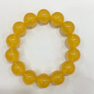 Synthetic Amber Beads Bracelet 10mm