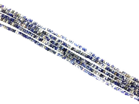 African Sodalite Roundel 3X6Mm