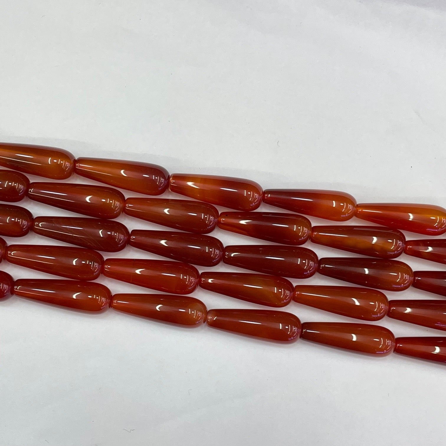 Red Agate Teardrop 10X30mm