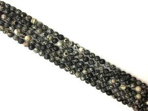 Black Picasso Jasper Round Beads 4Mm