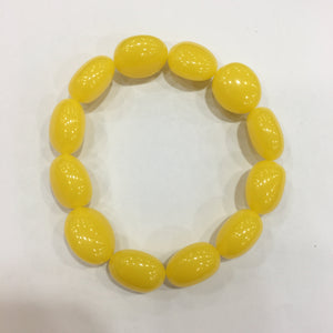 Synthetic Amber Nugget Bracelet 15x17mm