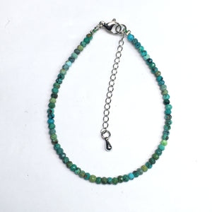 Chinese Turquoise Super Precision Cut Roundel 2X3mm bracelet