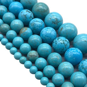 Blue Magnesite Round Beads 10mm