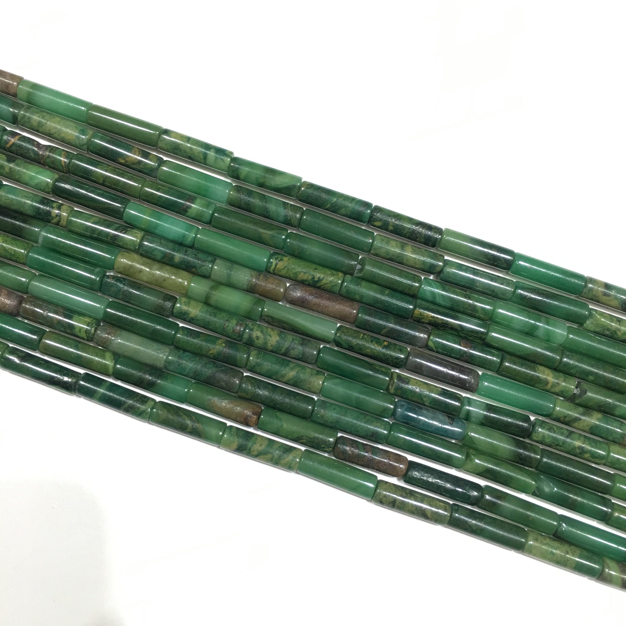 African Jade Tube 4X13mm