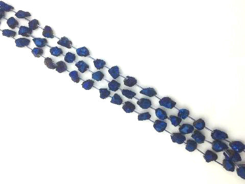Agate Silver Pyrite Royalblue Free Form 10X12-13X18Mm