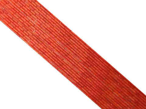 Bamboo Coral Orange Tube 4X8Mm