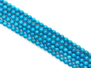 Stabilized Magnesite Blue Round Beads 8Mm