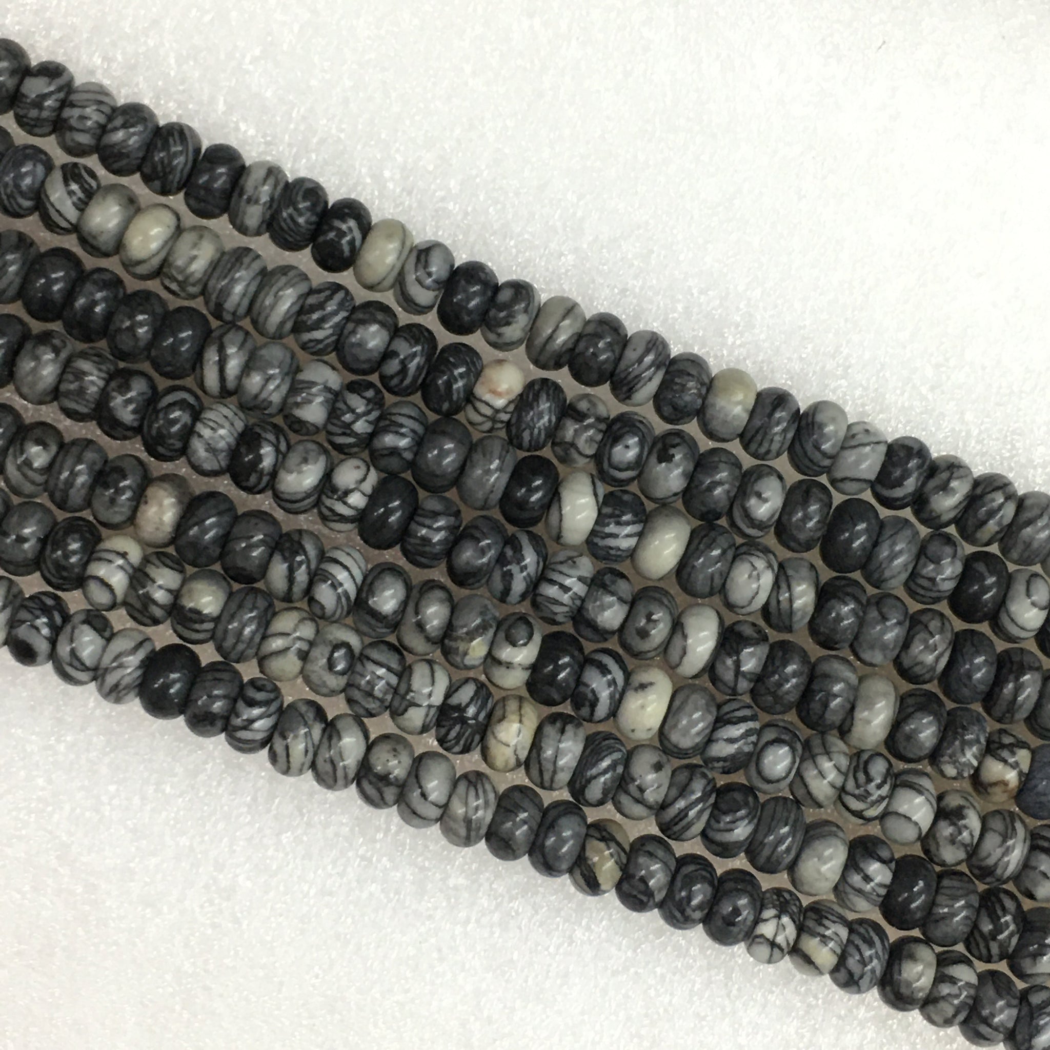 Spider Web Jasper Roundel 5X8mm