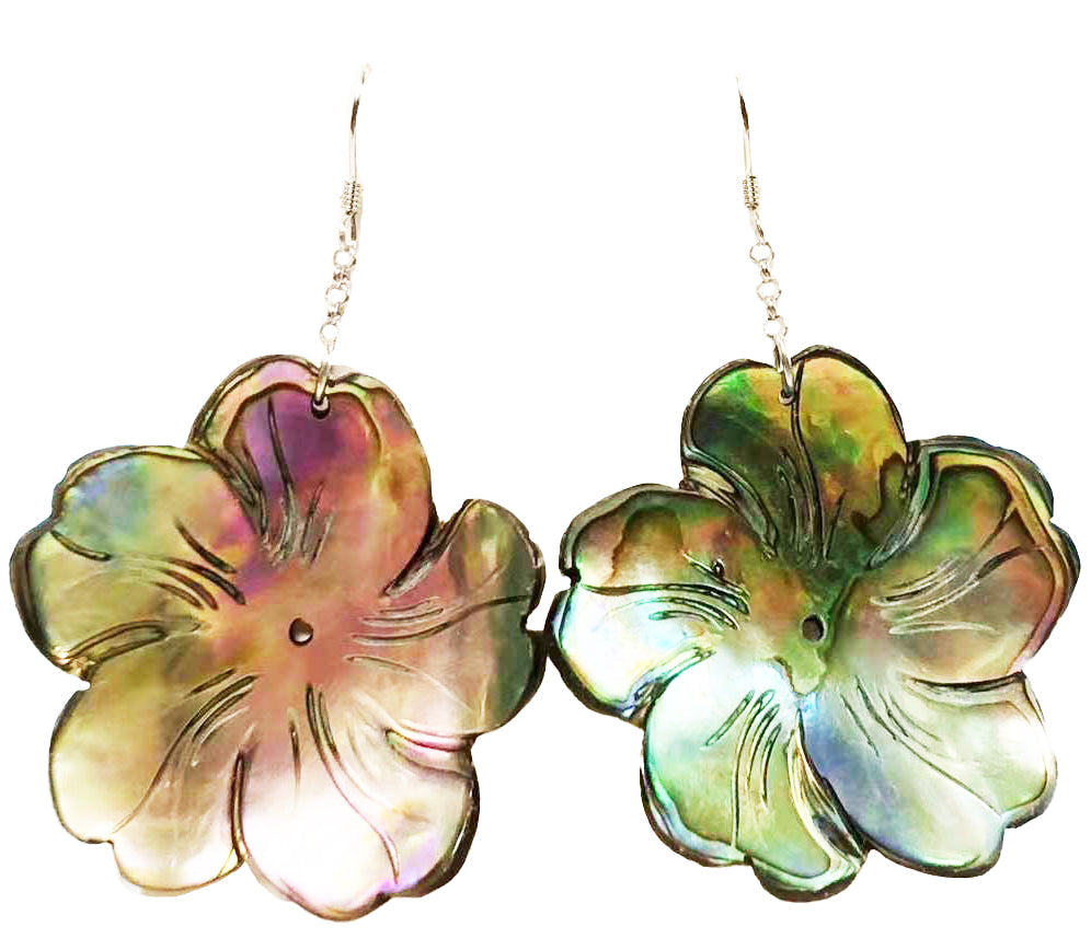 Abalone Flower Earrings