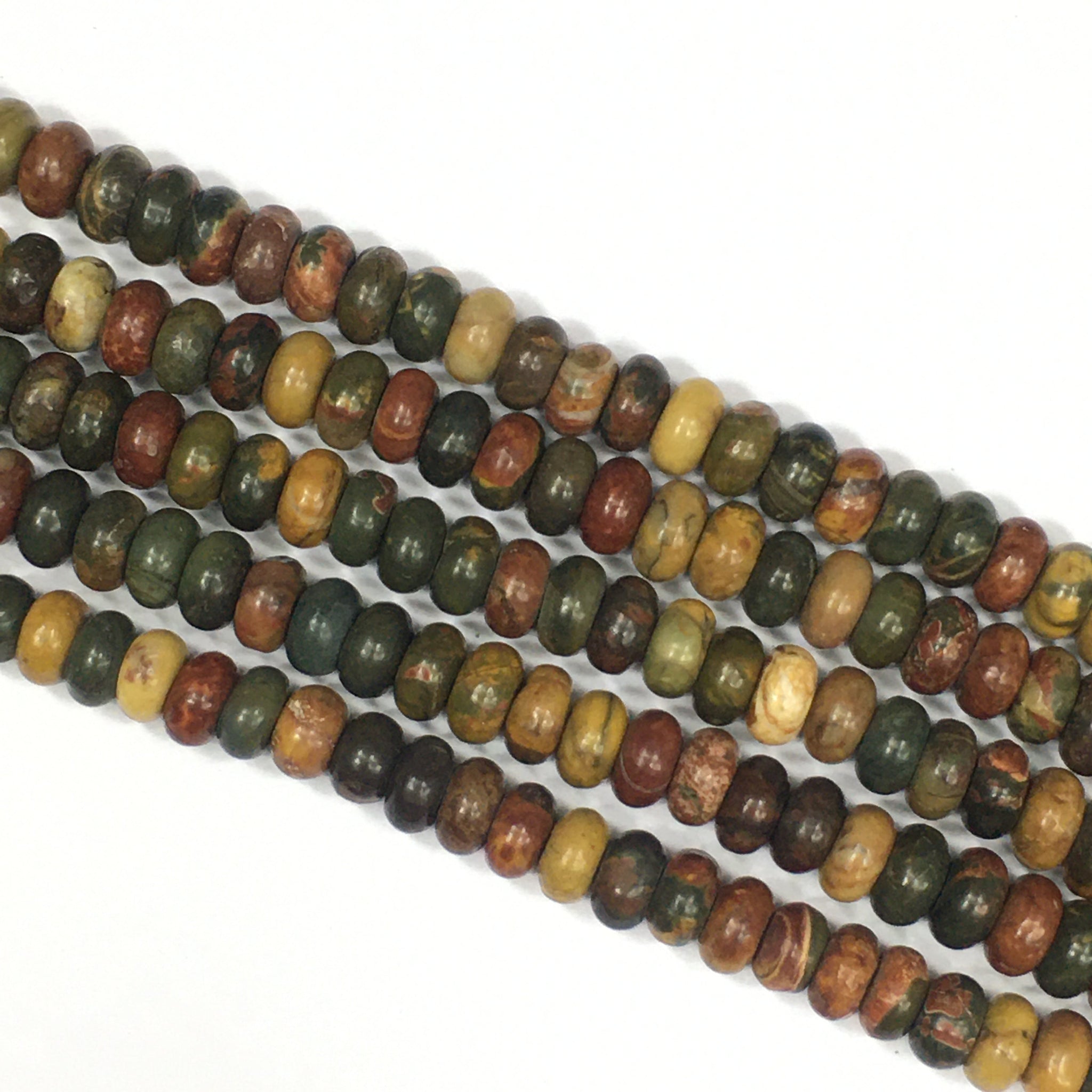 Red Creek Jasper Roundel 5X8mm