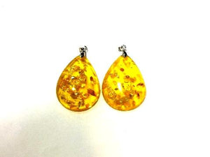 Synthetic Amber Pendant 35X45Mm