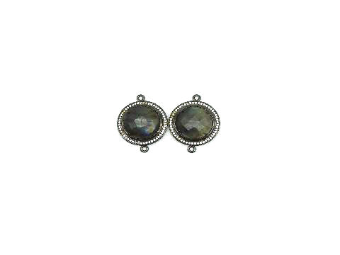 Labradorite Black Edge Pendant 16Mm