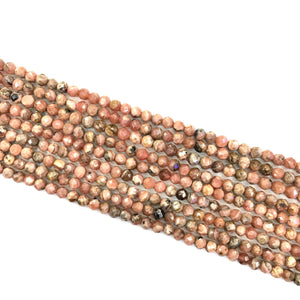Rhodonite Faceted Beads 5mm