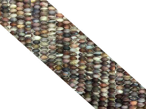 Matte Botswana Agate Round 8Mm