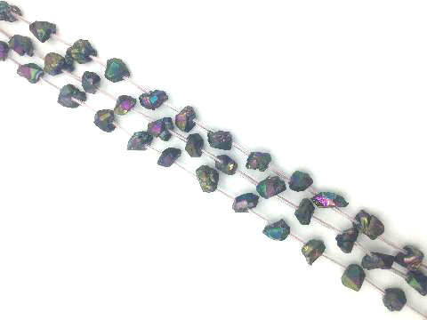 Agate Silver Pyrite Rainbow Free Form 10X12-13X18Mm