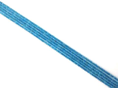 Topaz Blue Super Precision Cut Faceted Roundel 2X3Mm