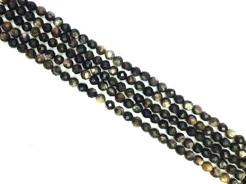 Golden Mica Faceted Round 10Mm