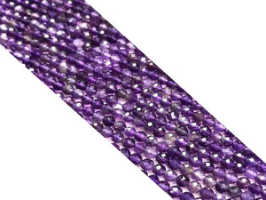 Amethyst Super Precision Cut Faceted Round Beads 4Mm