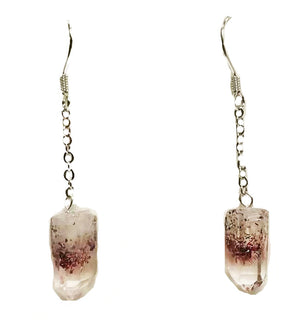 Phantom quartz Flower Dangling Earrings