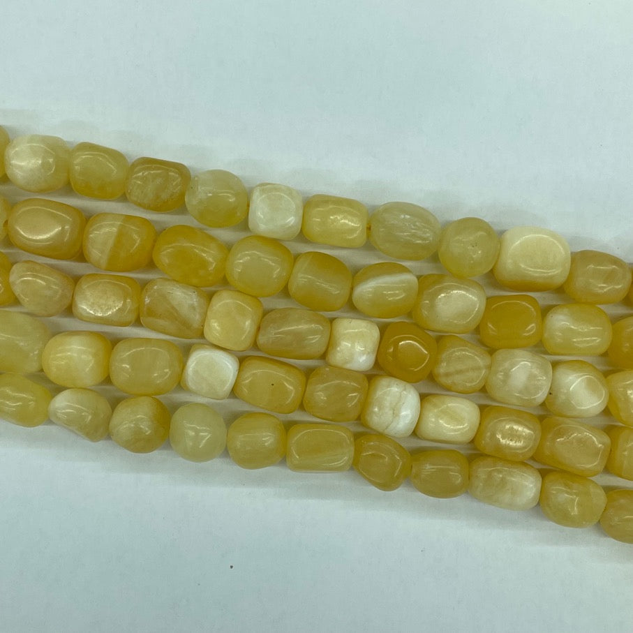 Yellow Jade Tumble Nugget 10-12mm