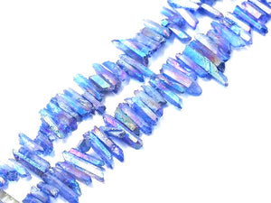 Matte Crystal Quartz Color Royalblue Stick 5X25-8X30Mm