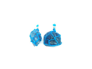 Color Agate Blue Pendant 40X55-48X65Mm