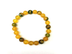 Color Agate Yellow Bracelet 6Mm