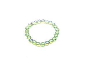Glass Shamballa Ab Green Bracelet 8Mm