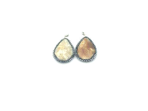 Agate Teardrop Pendant 35X45Mm