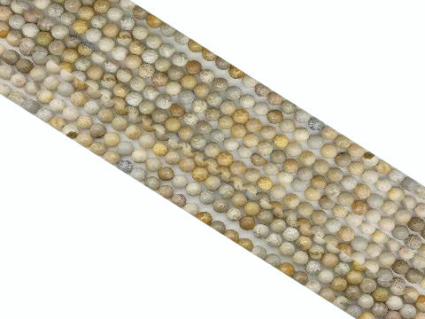 Matte Petoskey Jasper Round Beads 12Mm