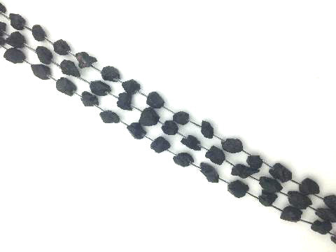 Agate Silver Pyrite Black Free Form 10X12-13X18Mm