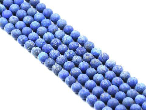 Matte Lapis Round Beads 6Mm
